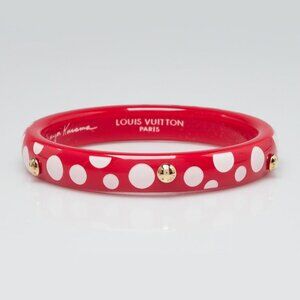 Louis Vuitton Limited Edition Yayoi Kusama Red Dots Infinity Bangle PM Bracelet